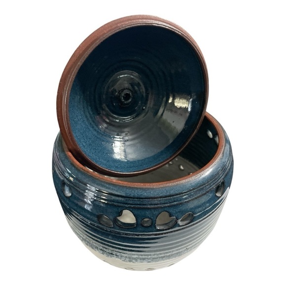 Vintage Amy Green Artist
Signed Pottery  Stoneware Garlic Jar With Lid - Picture 2 of 9